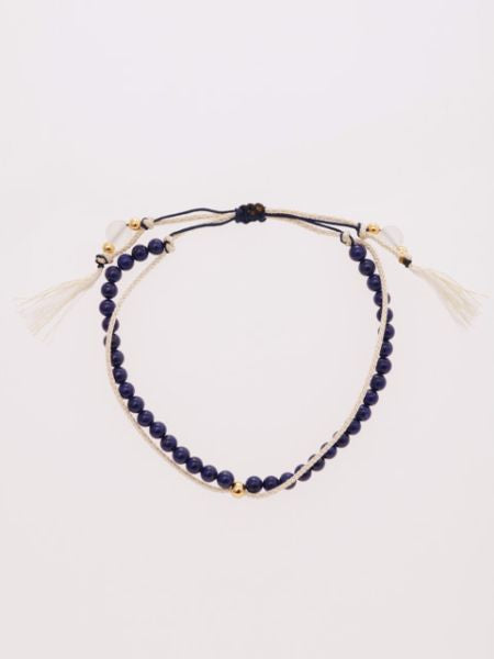 Sep Birthstone Silk Code Braid Bracelet - Lapis Lazuli