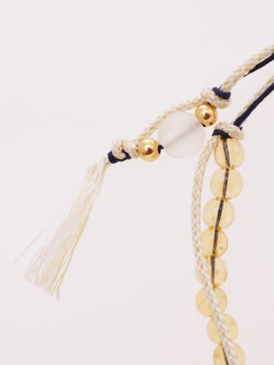 Bracelet tressé Silk Code avec pierre de naissance de novembre - Citrine