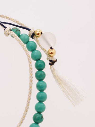 Dec Birthstone Silk Code Braid Bracelet - Turquoise