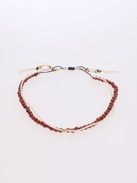 Birthstone Silk Braid Anklet- JAN Anklets by 岩座 - Ametsuchi
