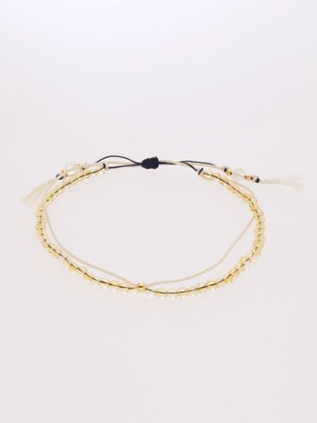 産石絹紐アンクレット 11月 シトリン