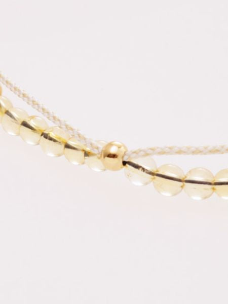 産石絹紐アンクレット 11月 シトリン