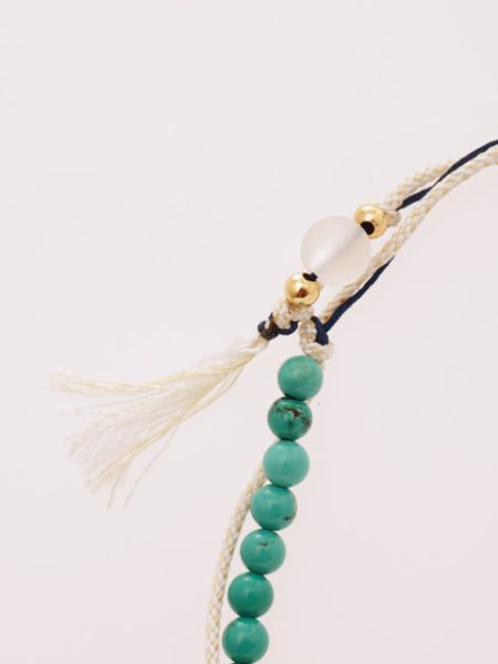 産石絹紐アンクレット 12月 ターコイズ