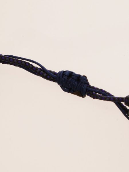 Silk String KUMIHIMO Braid Anklet Green Tiger Eye Anklets by 岩座 - Ametsuchi