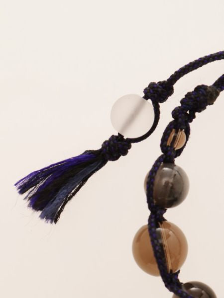 Gold Dragon Engraved Crystal x Eye Agate Bracelet