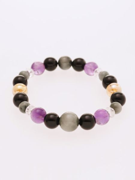White Tiger Eye x Golden Aura Crystal Bracelet Bangles & Bracelets by 岩座 - Ametsuchi