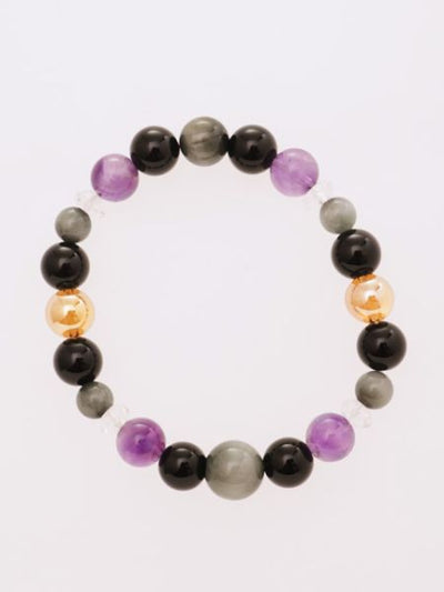 White Tiger Eye x Golden Aura Crystal Bracelet Bangles & Bracelets by 岩座 - Ametsuchi