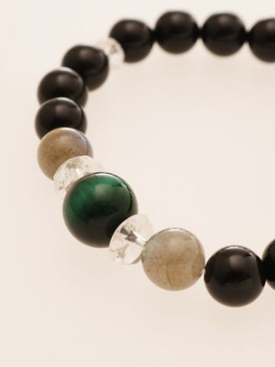 Green Tiger Eye x Black Onyx Bracelet