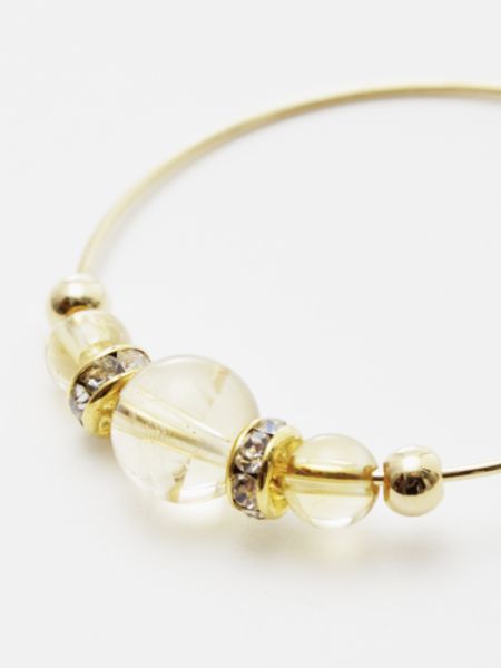 탄생석 크리스탈 후프 이어링