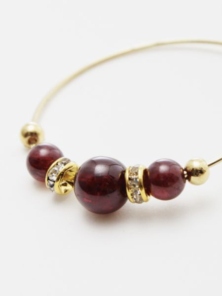 탄생석 크리스탈 후프 이어링