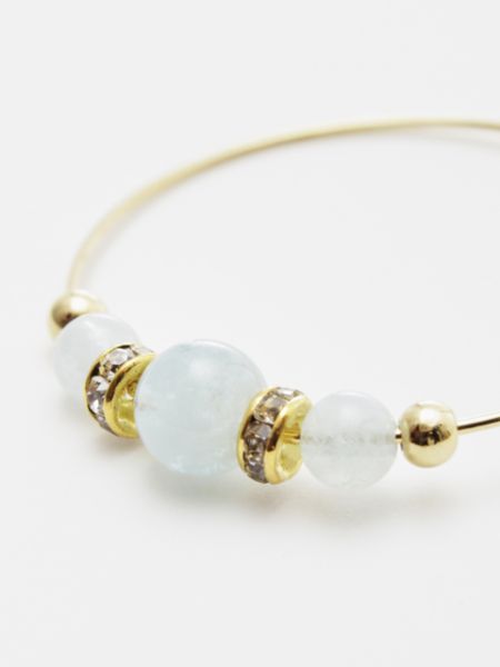 탄생석 크리스탈 후프 이어링