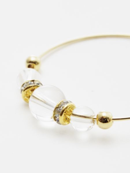 탄생석 크리스탈 후프 이어링