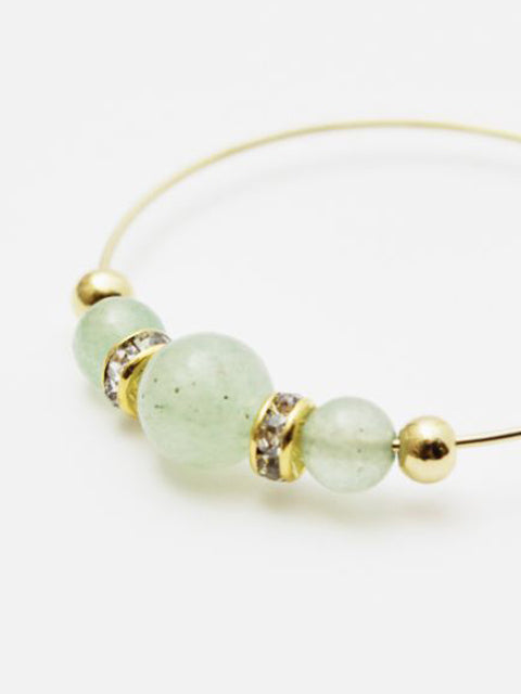 탄생석 크리스탈 후프 이어링