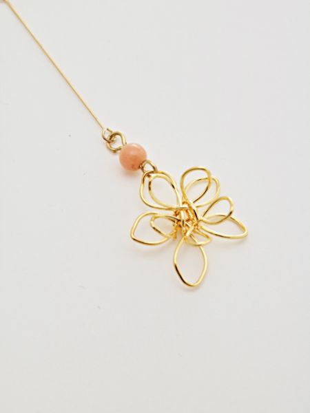 Wirework Flower Long Earrings