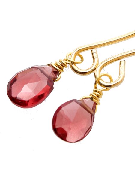 Boucles d'oreilles créoles en pierre précieuse taille goutte