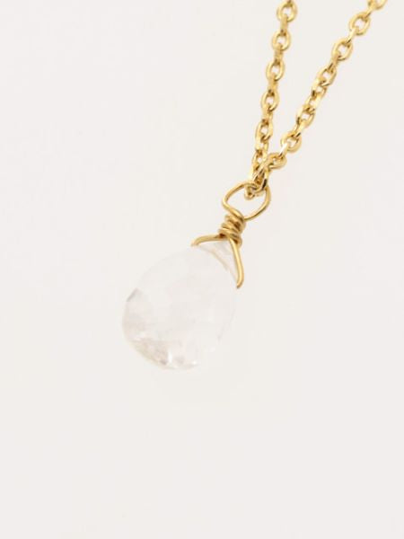Drop Cut Gemstone Necklace Necklaces by 岩座 - Ametsuchi