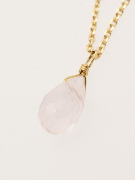 Drop Cut Gemstone Necklace