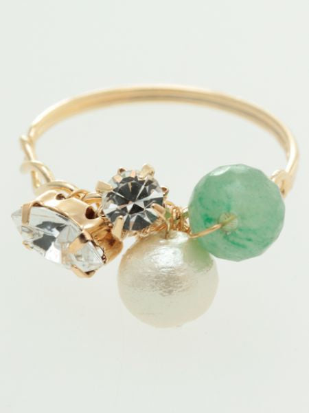 Gemstone x Cotton Pearl Ring