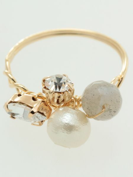 Gemstone x Cotton Pearl Ring