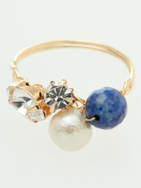 Gemstone x Cotton Pearl Ring