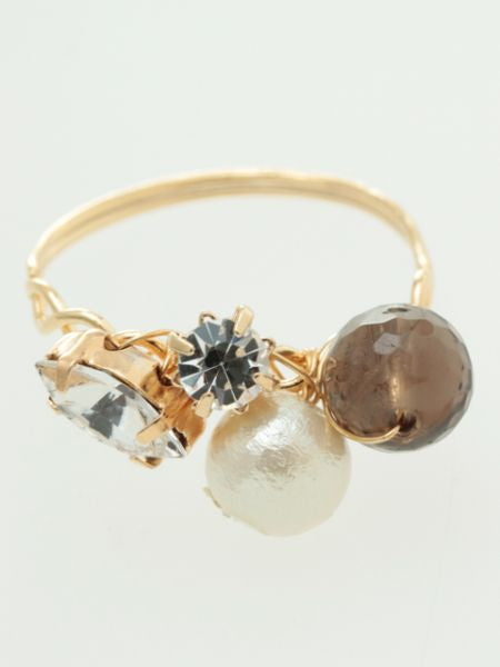 Gemstone x Cotton Pearl Ring