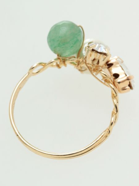 Gemstone x Cotton Pearl Ring