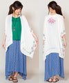 Kimono transparent à motif ethnique unisexe