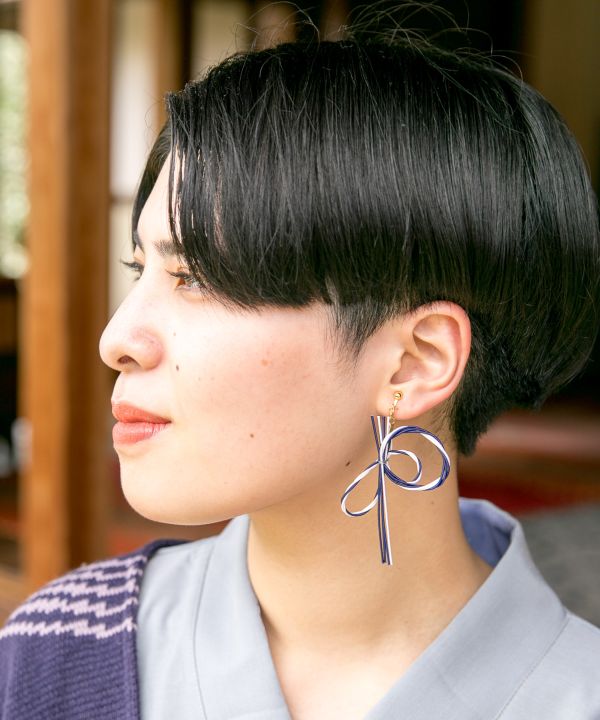 Supple MIZUHIKI Clip Earrings