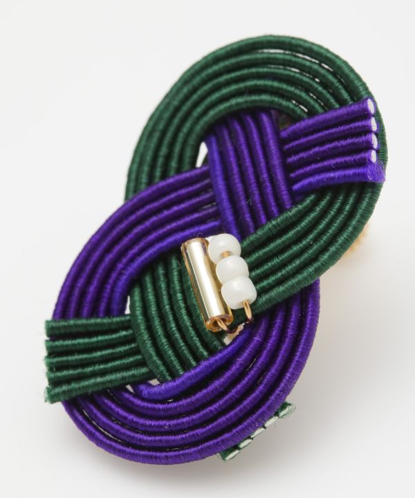 Bi Color MIZUHIKI Clip Earrings