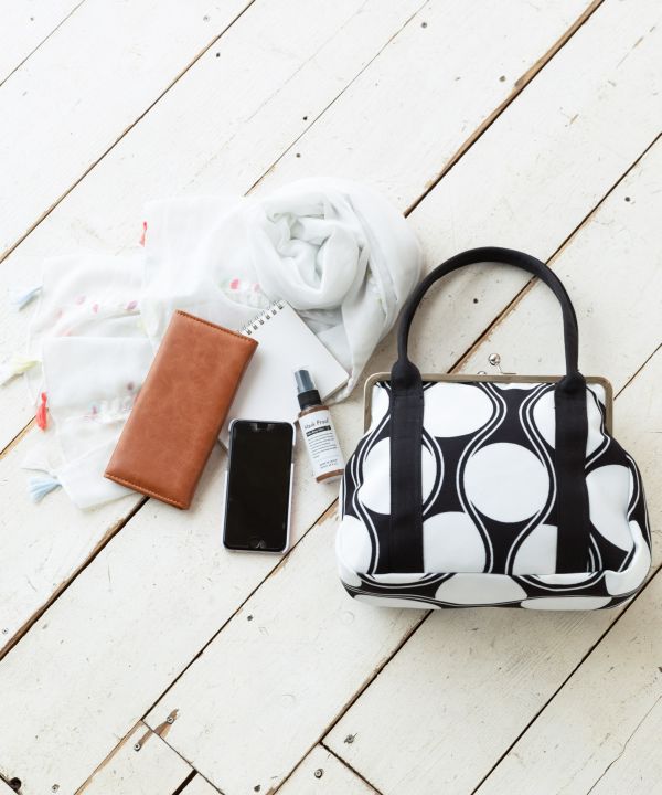 MIZUTAMA Dot GAMAGUCHI Clasp Handbag