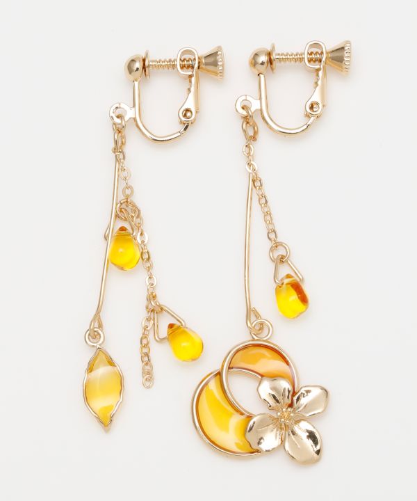 Spring Flower Clip Earrings