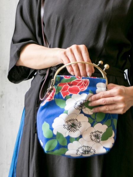 Floral Print GAMAGUCHI Shoulder Bag