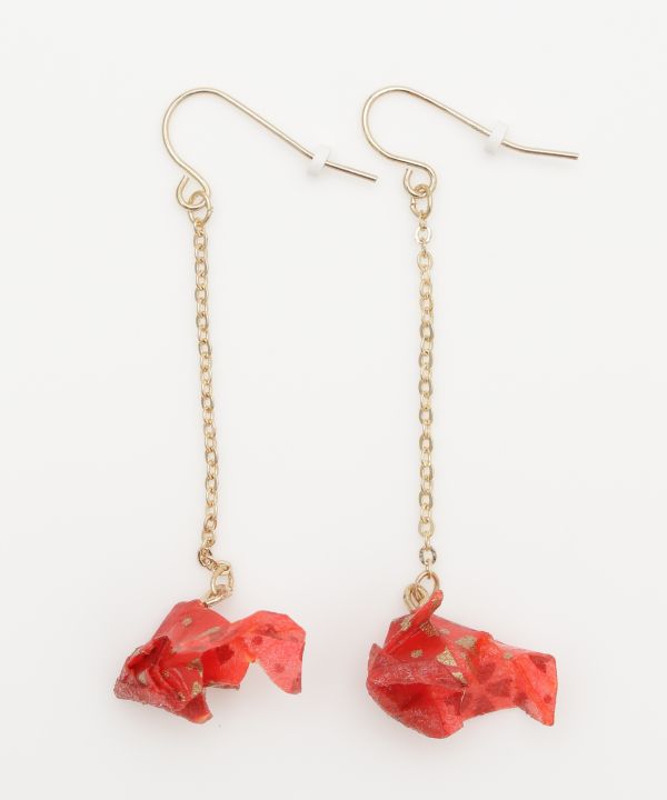 Fluttering ORIGAMI KINGYO Earrings