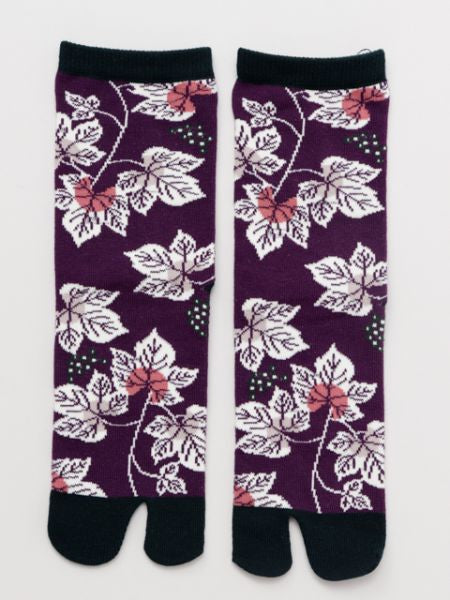 Grape Leaves TABI Socks 23-25cm