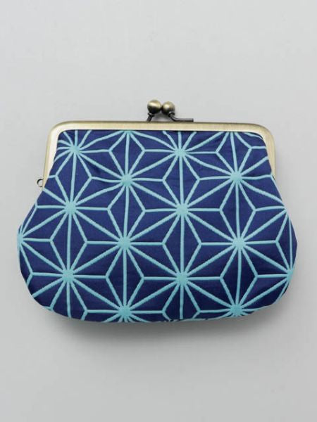 Japanese Traditional Crest Matelasse GAMAGUCHI Clutch Purse