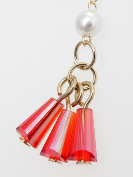 Wire Flower Tassel Stud Earrings