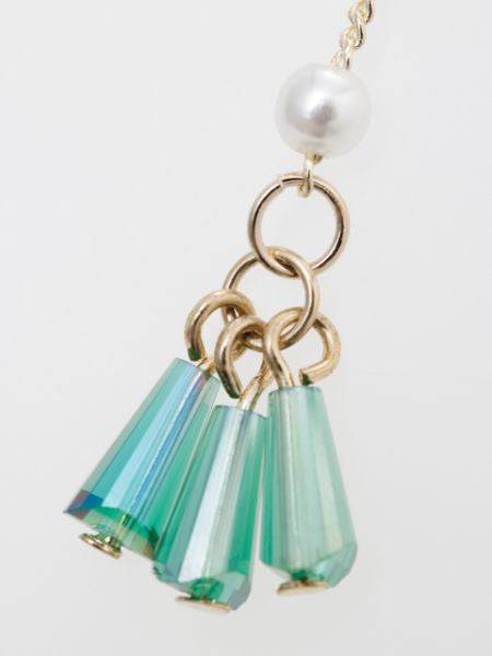 Wire Flower Tassel Stud Earrings