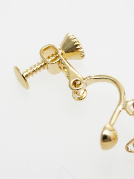 Wire Flower Tassel Earrings