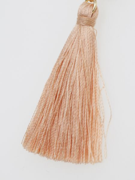 Bellflower Ball Tassel Clip Earrings