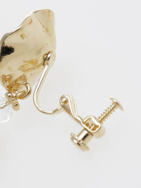 Bellflower Ball Tassel Clip Earrings