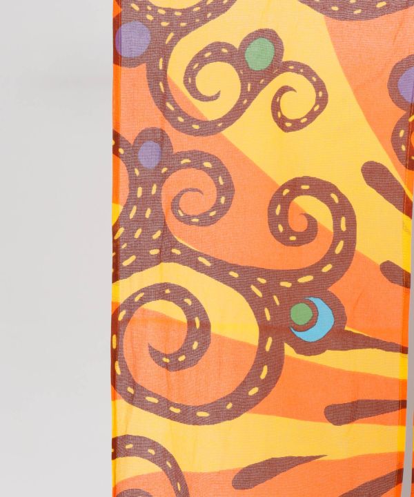 Trippy Sun & Moon NOREN Door Curtain Curtains by AMINA - Ametsuchi
