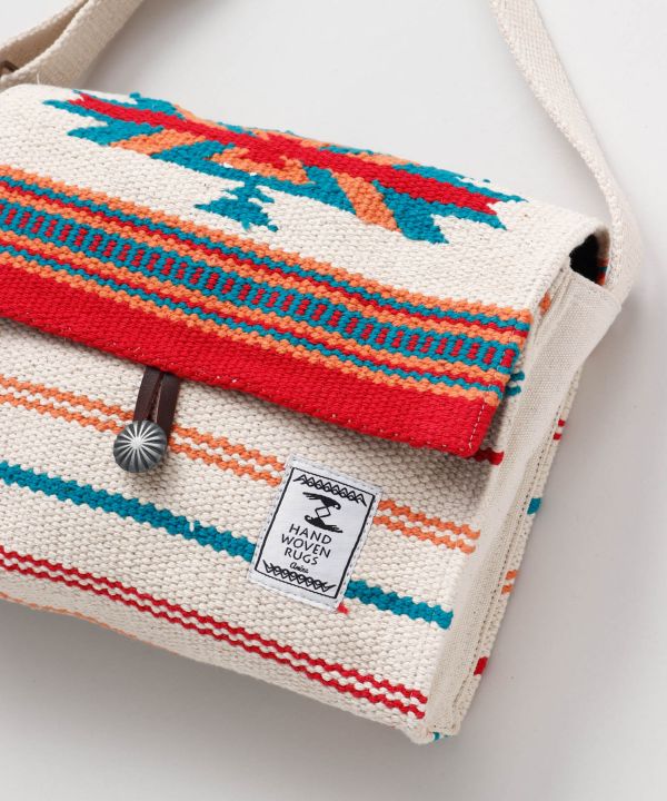 Hand Woven Geometric Pattern Shoulder Bag