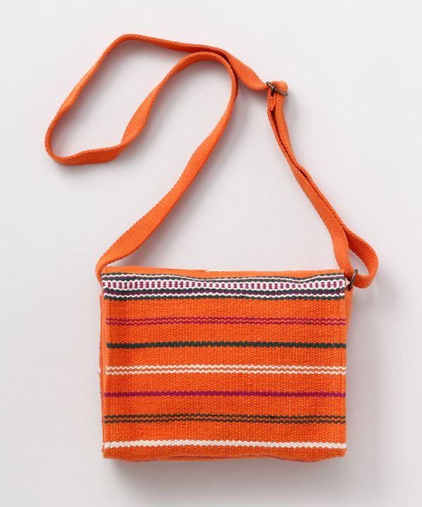 Hand Woven Geometric Pattern Shoulder Bag