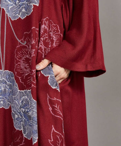 SASARAGI – Kimono-Cardigan mit UV-Schutz in Pfingstrose