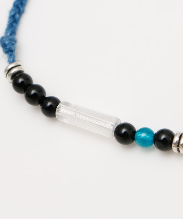 Indigo Dyed Braided Bracelet - Onyx - Aug