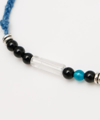 Indigo Dyed Braided Bracelet - Onyx - Aug