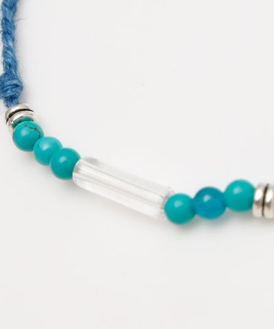 Indigo Dyed Braided Bracelet - Turquoise - Dec