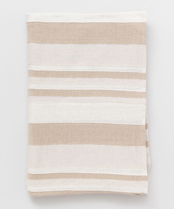 Striped Multi Cloth Bed Cover - Single