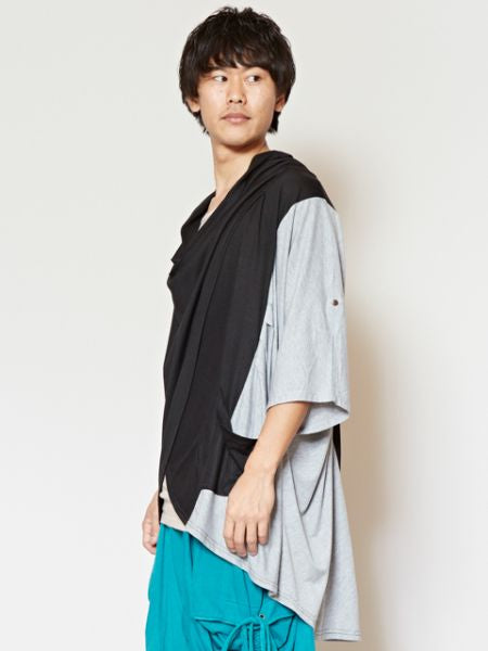 Colorblock Drape Top