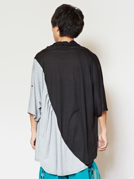 Colorblock Drape Top